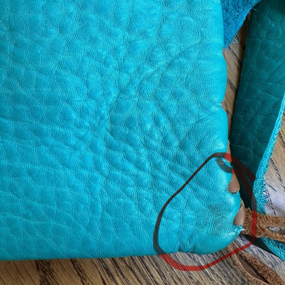 Jimmi WZ Leather Bag Purse Turquoise/Teal/Brown Crossbody BoHo Handmade - Picture 11 of 11